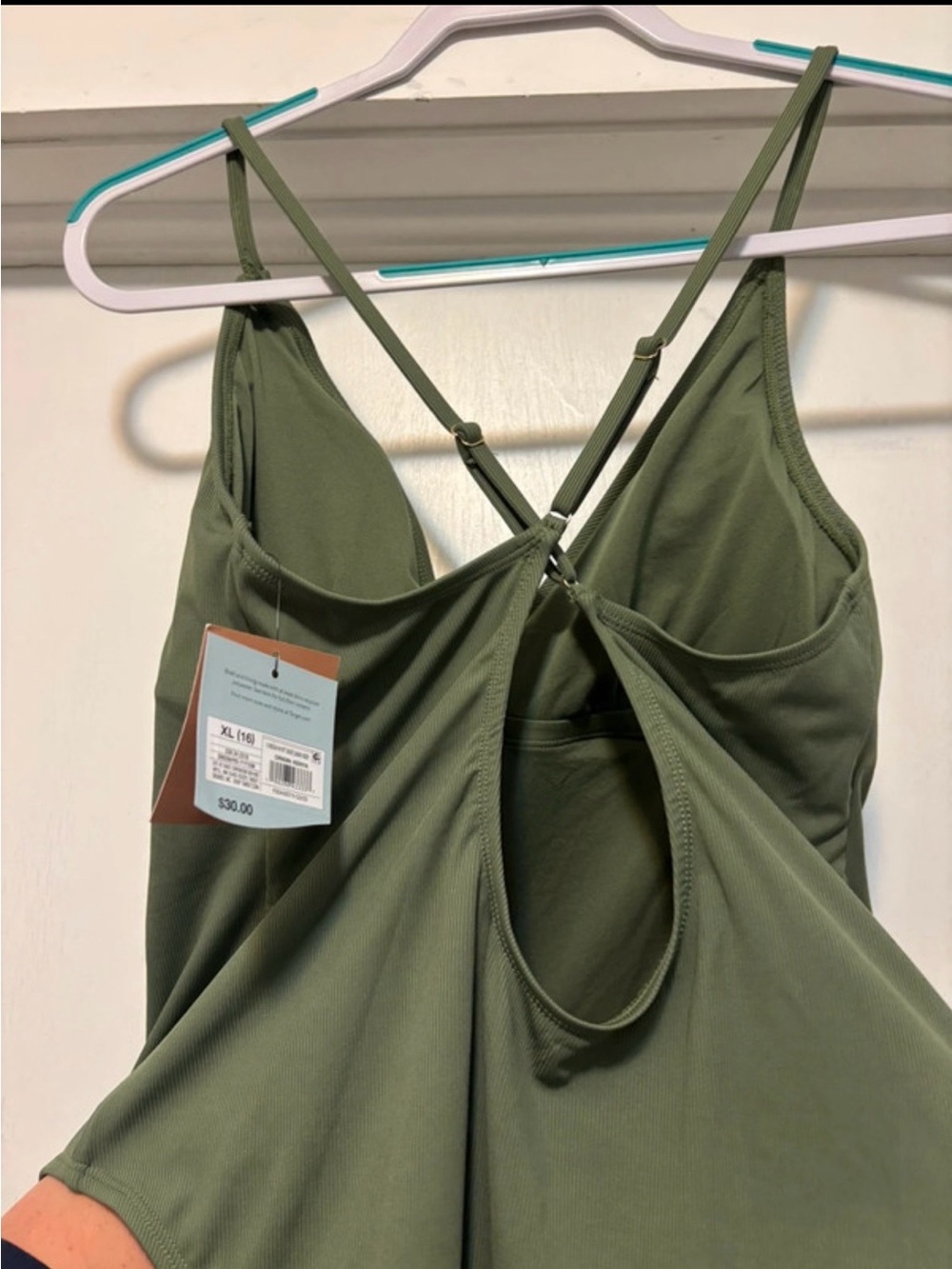 Target Olive Green  One-Piece Swimsuit - Picture 2 of 4